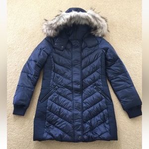 NWT Abercrombie & Fitch Womens Quilted Parka Hooded Puffer Coat Sz M